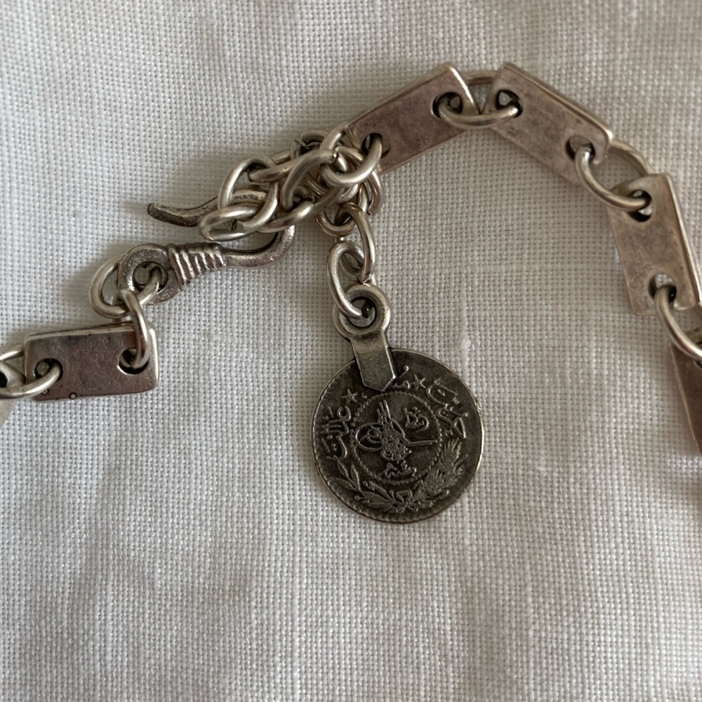 Omani Silver Chunky Crosshatch Statement Necklace - Picture 3 of 3